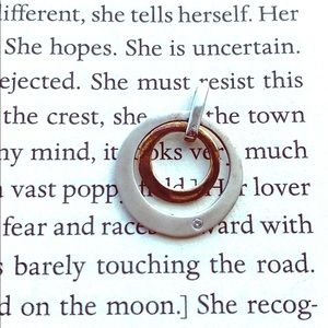 Silver & Gold Pendant w/ 💎 Diamond Accent